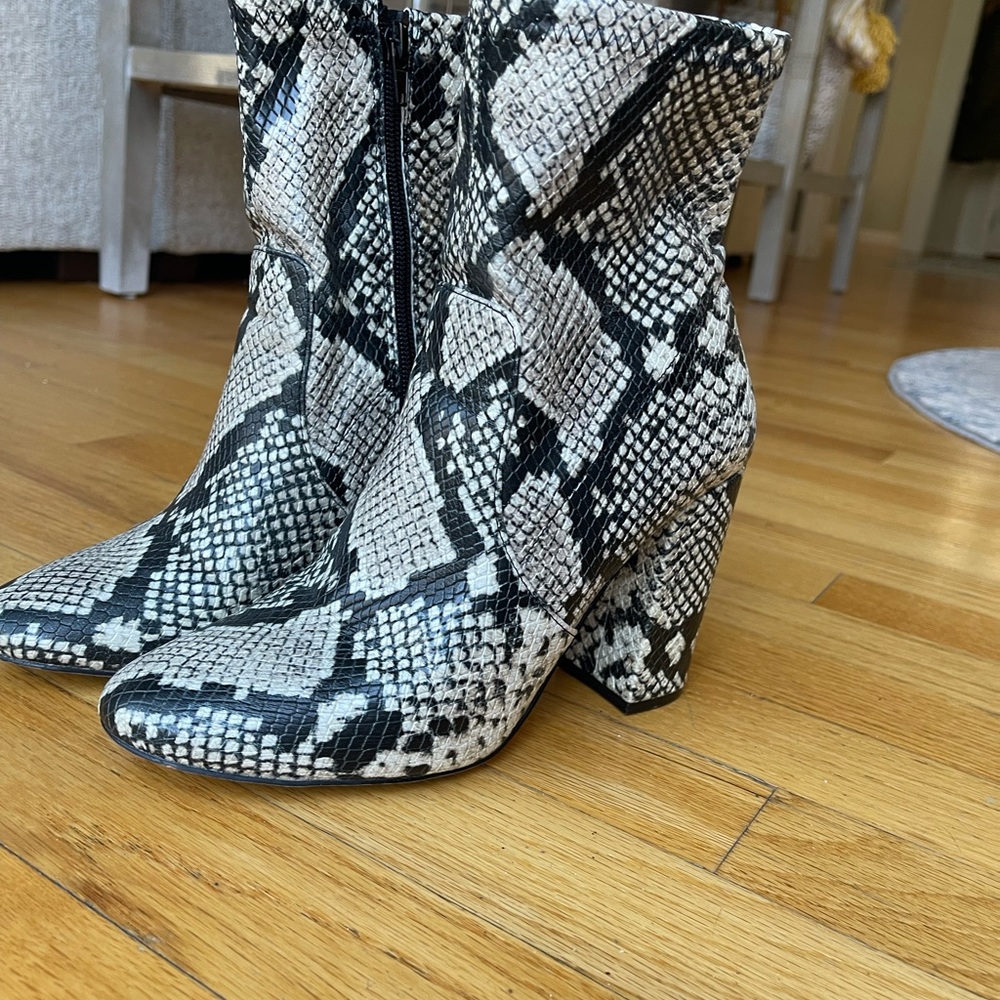 ALDO snake print booties
